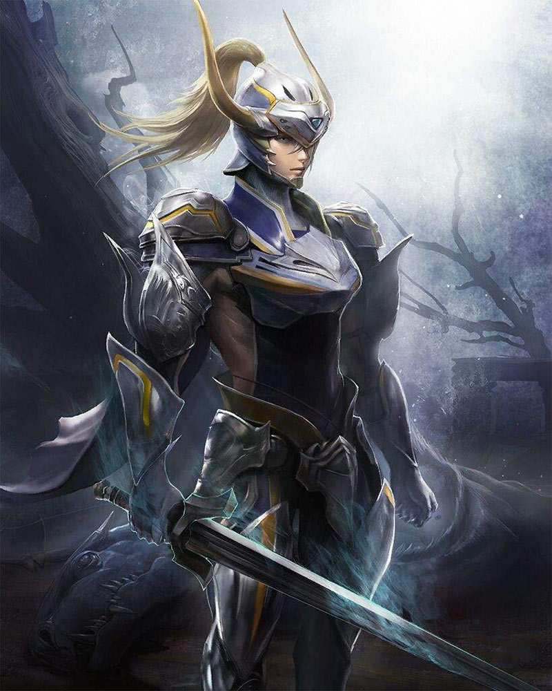 Knight Artwork from Mobius Final Fantasy