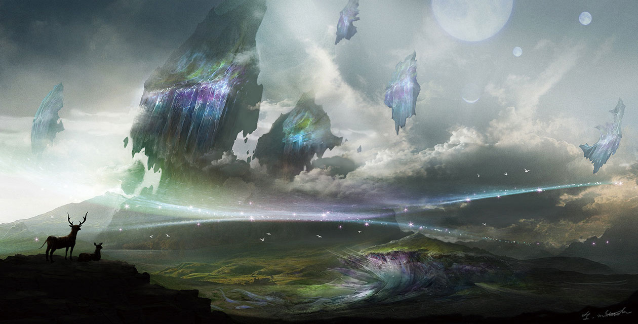 Landscape Artwork from Mobius Final Fantasy