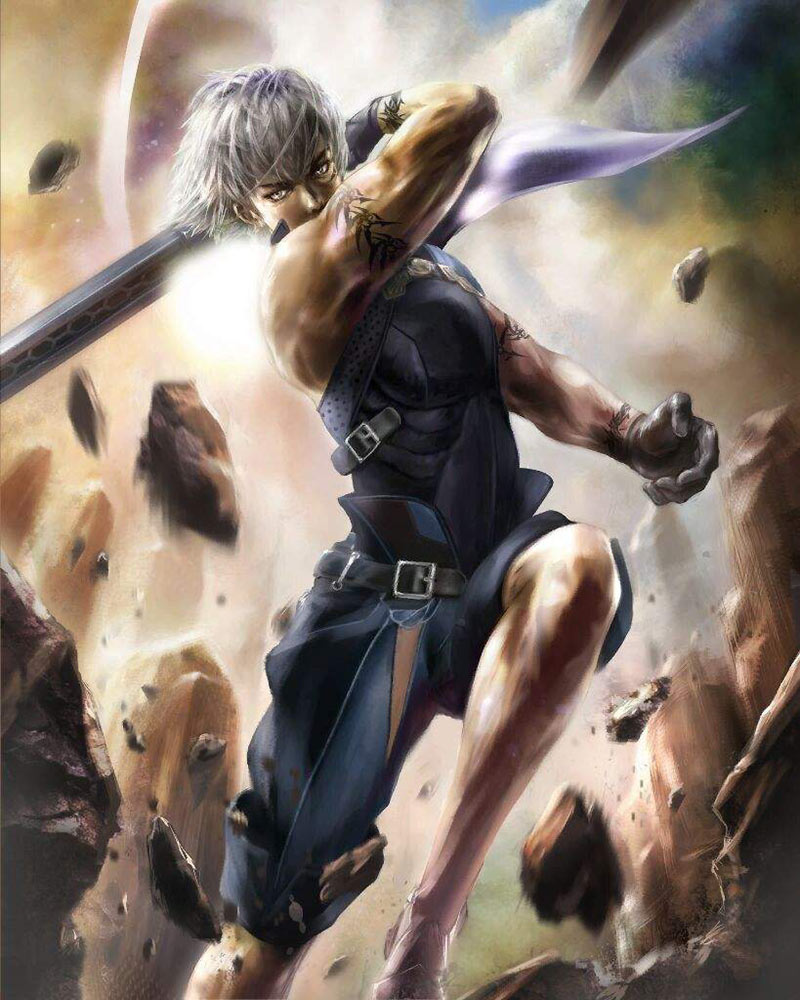 Onion Knight Artwork from Mobius Final Fantasy