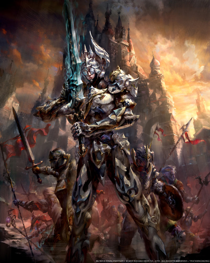 Paladin Artwork from Mobius Final Fantasy