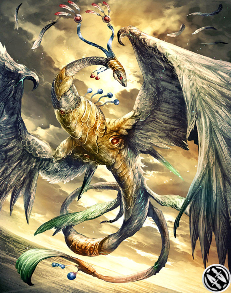 Quetzalcoatl Artwork from Mobius Final Fantasy