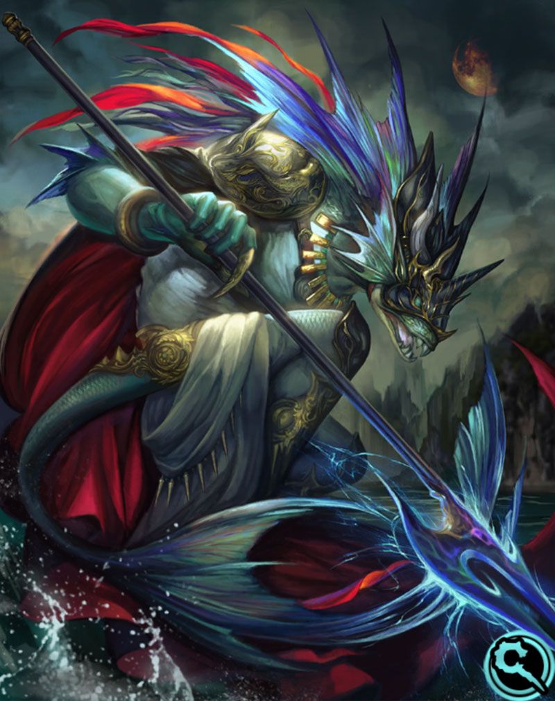 Sahagin Prince Artwork from Mobius Final Fantasy