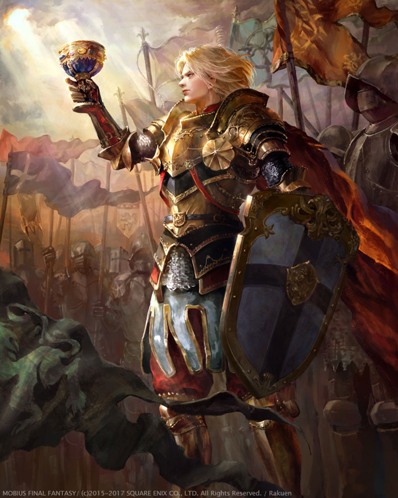 Sir Galahad Artwork from Mobius Final Fantasy