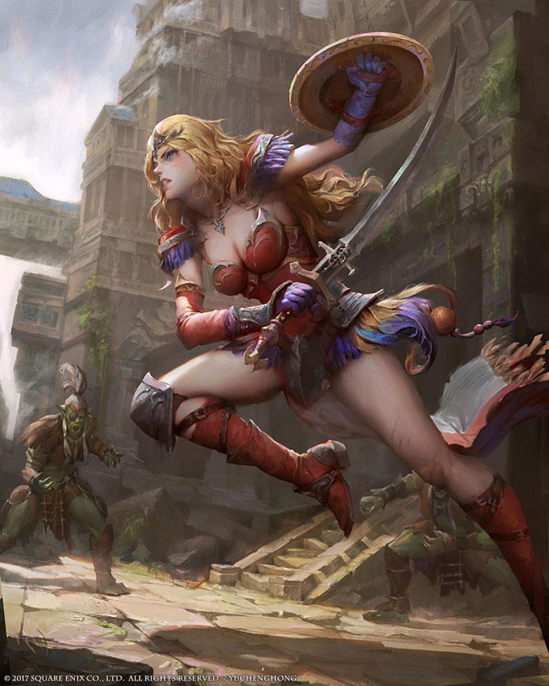 Soldieress Artwork from Mobius Final Fantasy