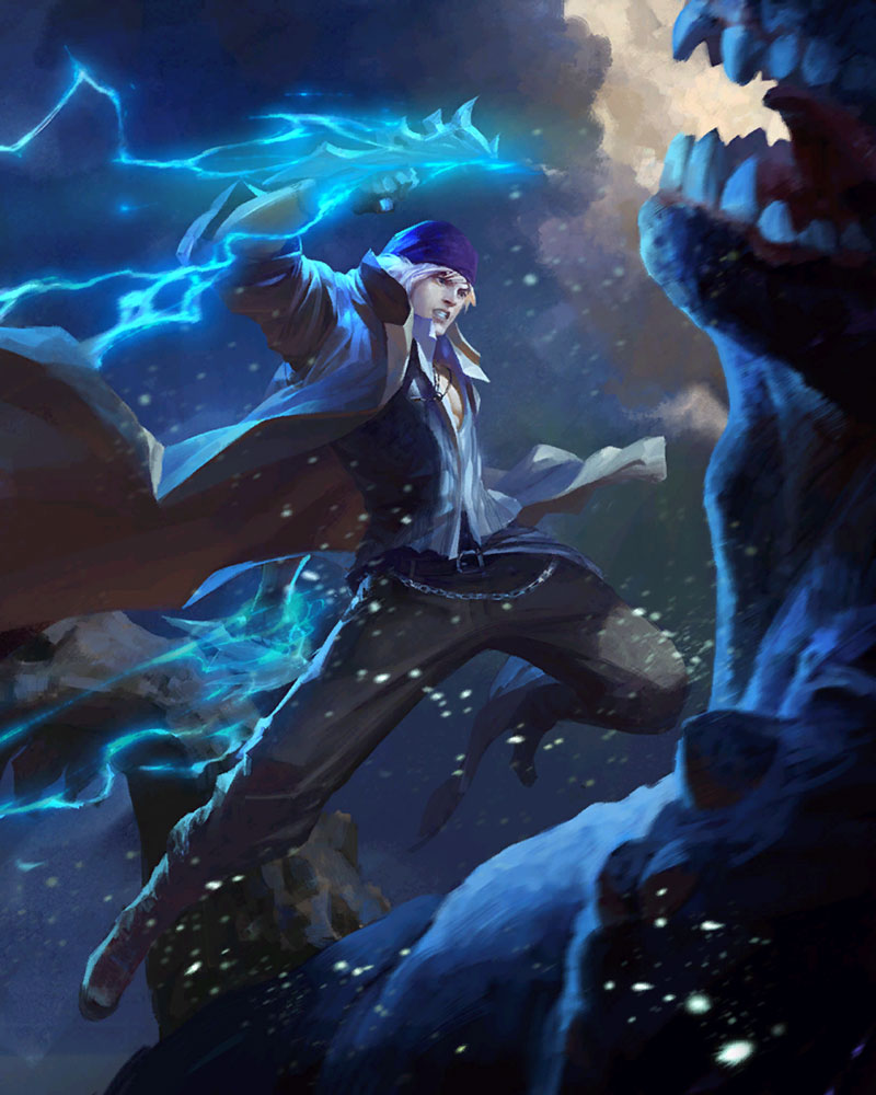 Unbroken Hero (Snow) Artwork from Mobius Final Fantasy