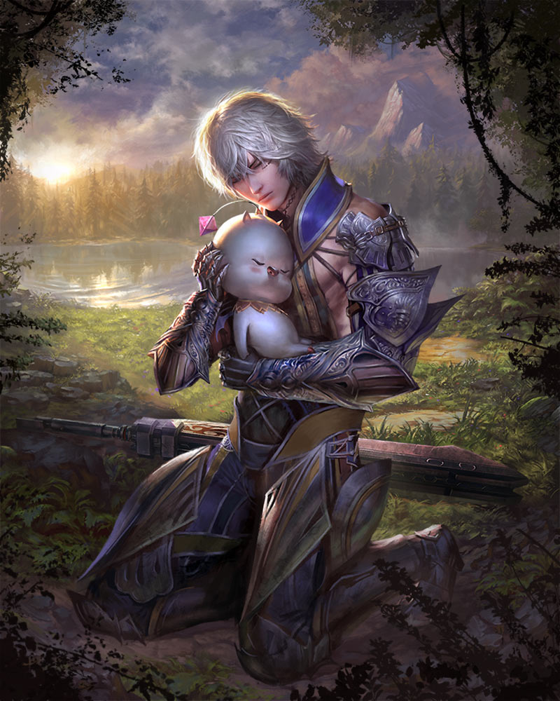 Wol & Moogle Artwork from Mobius Final Fantasy