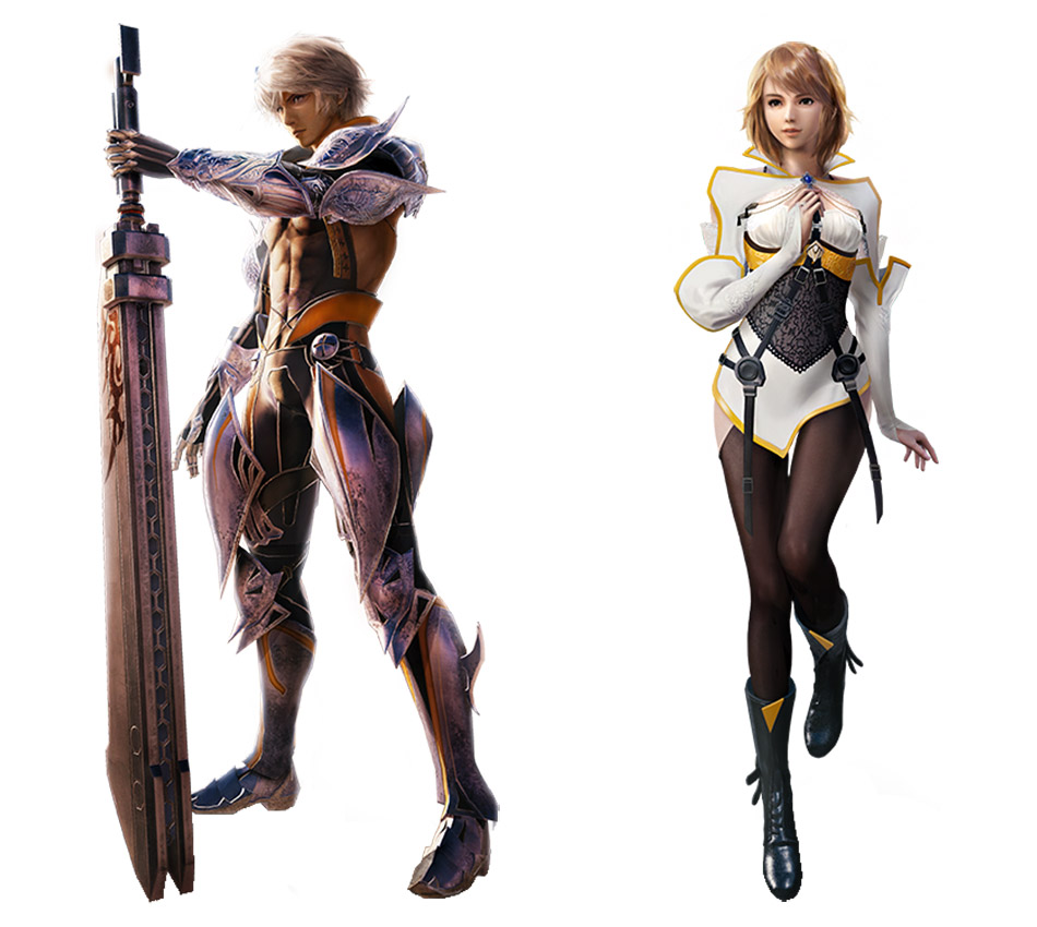 Wol & Sarah Cornelia Character Art from Mobius Final Fantasy