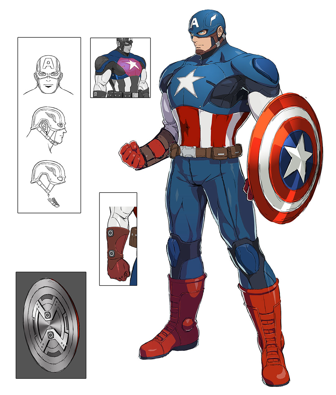 Captain America Concept Art from Marvel vs. Capcom: Infinite