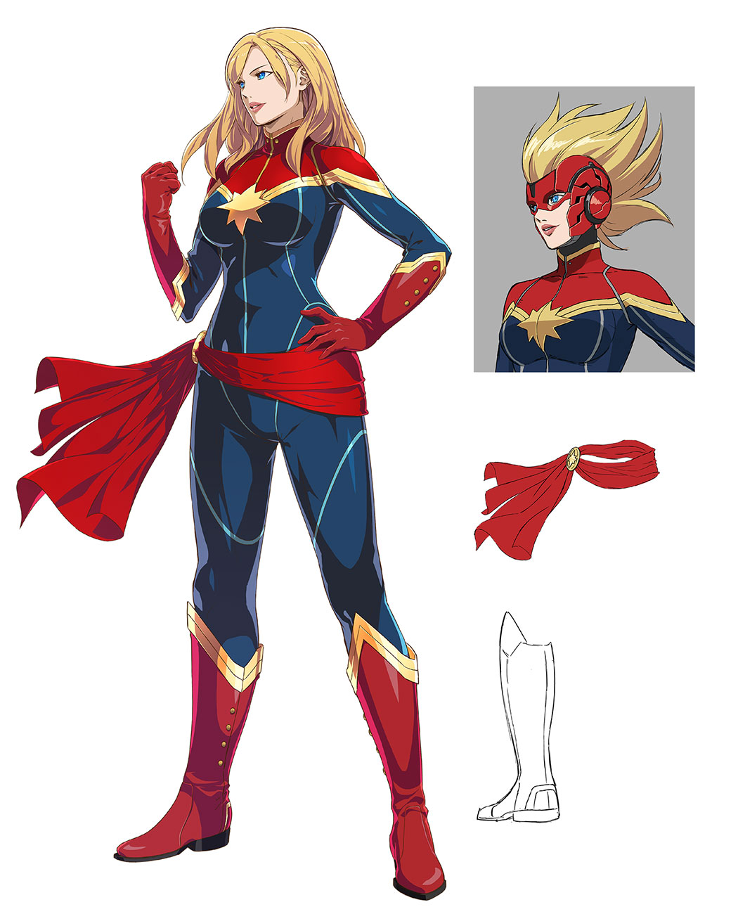 Captain Marvel Concept Art from Marvel vs. Capcom: Infinite