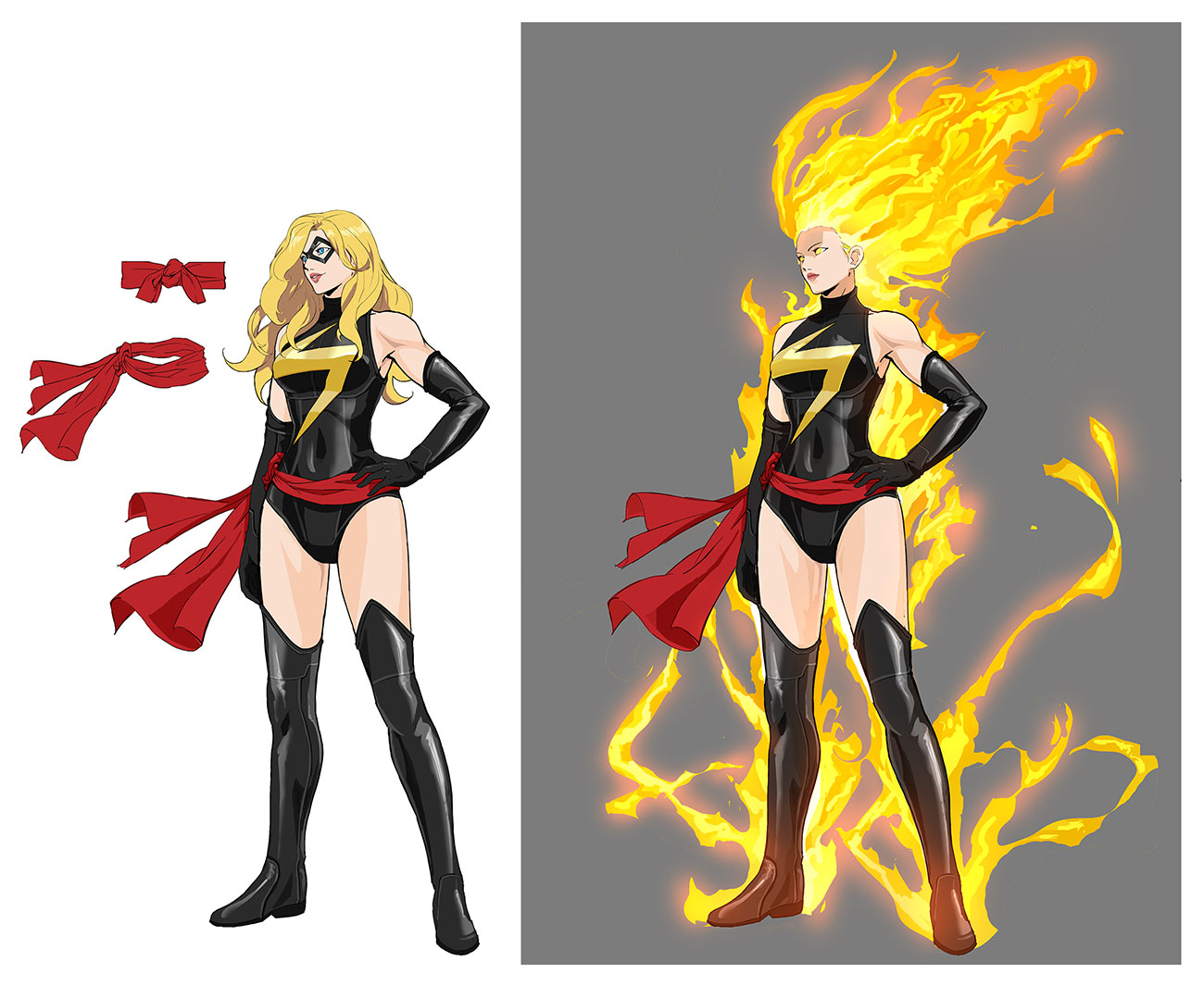 Captain Marvel Warbird Costume Art from Marvel vs. Capcom: Infinite