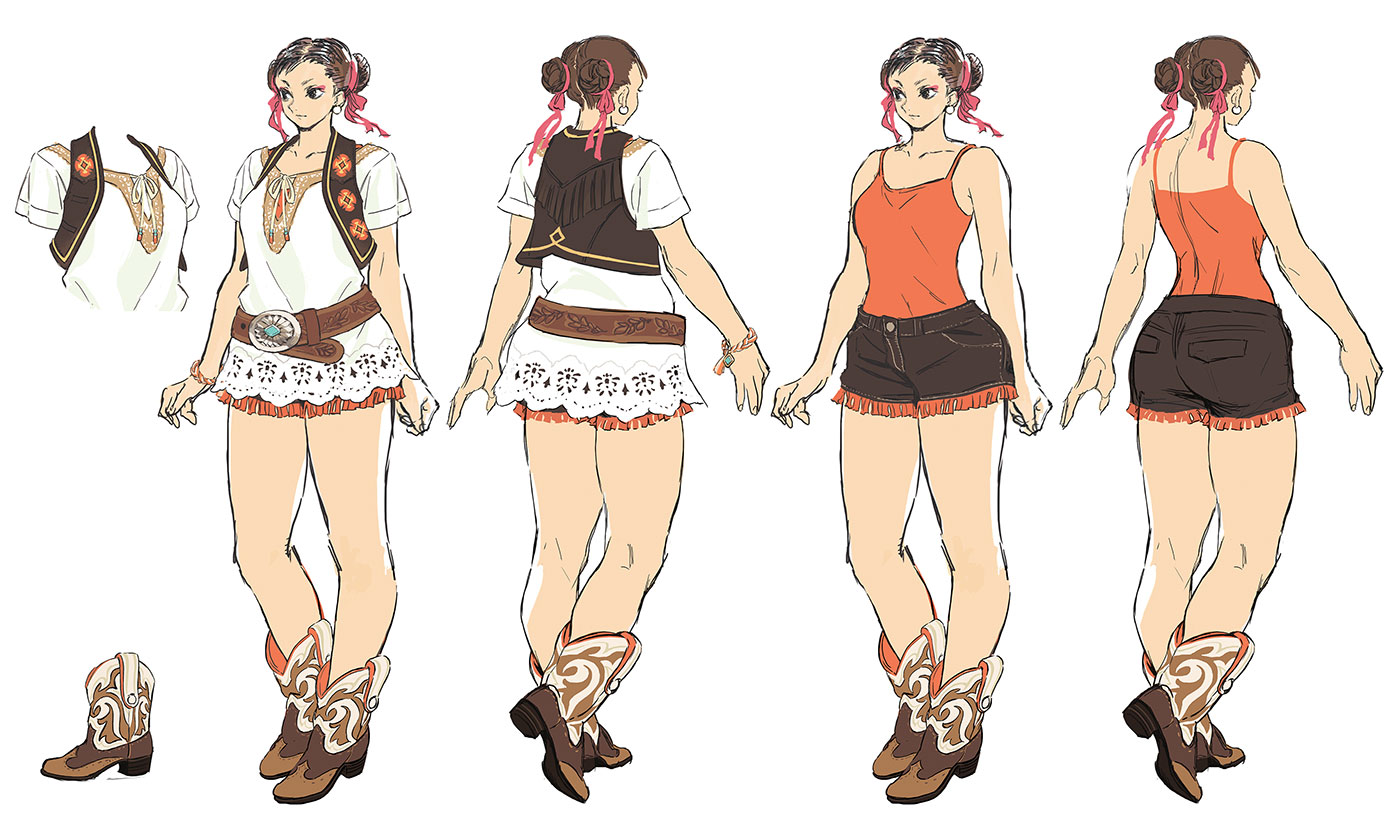 Chun-Li Casual Costume Art from Marvel vs. Capcom: Infinite