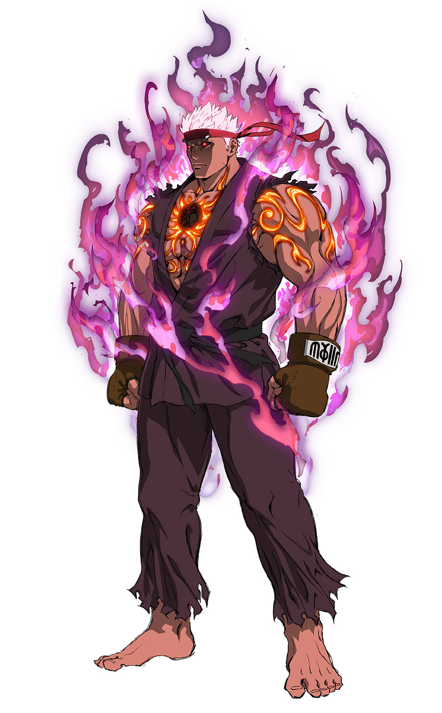 Evil Ryu Costume Art from Marvel vs. Capcom: Infinite