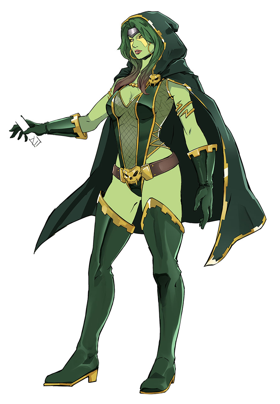 Gamora Classic Costume Art from Marvel vs. Capcom: Infinite