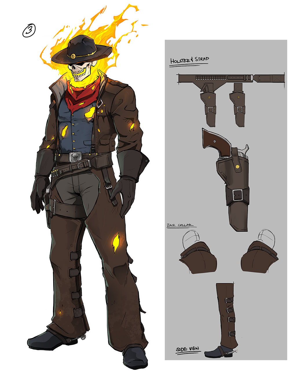 Ghost Rider Outlaw Costume Art from Marvel vs. Capcom: Infinite