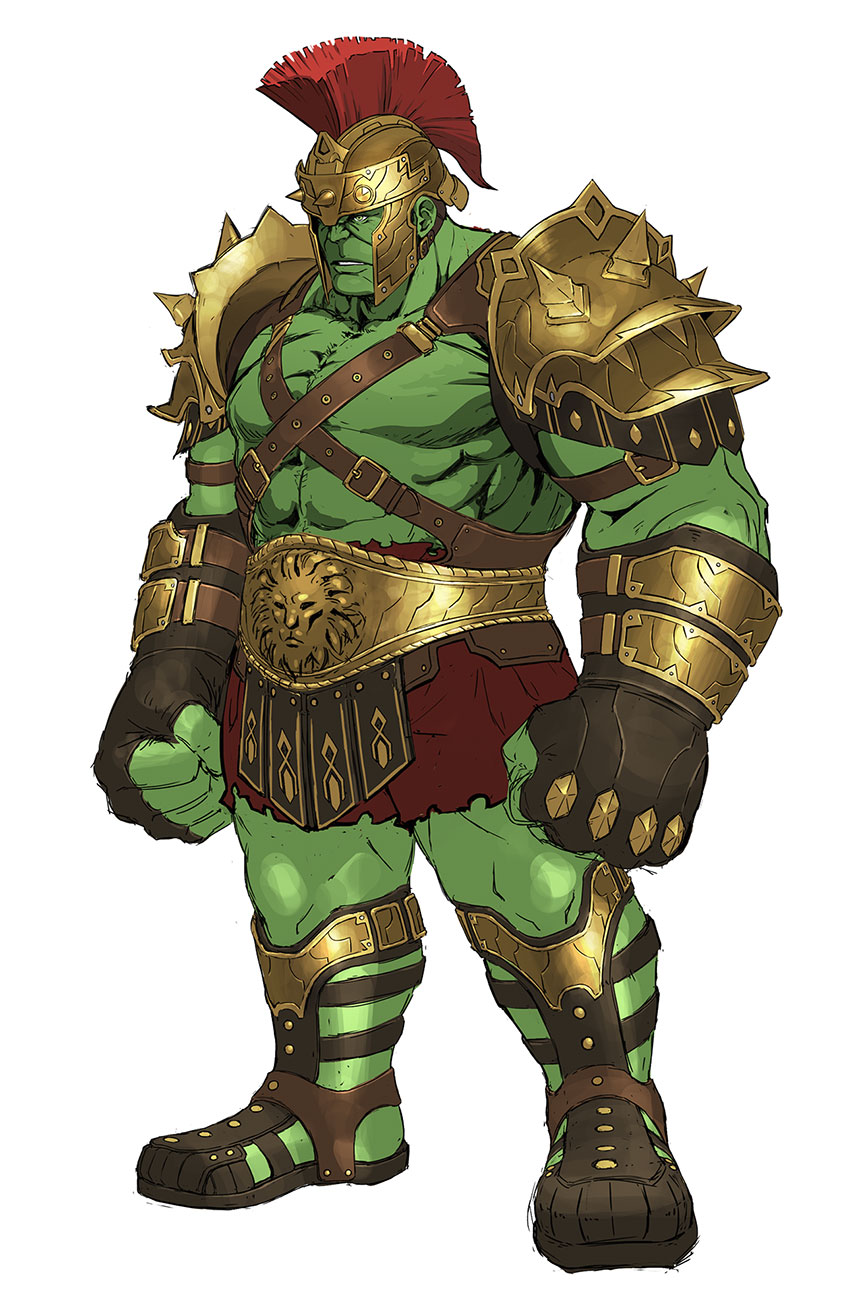 Hulk Gladiator Costume Art from Marvel vs. Capcom: Infinite