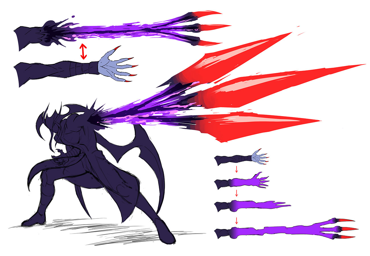 Jedah Dohma Attack Concept Art from Marvel vs. Capcom: Infinite