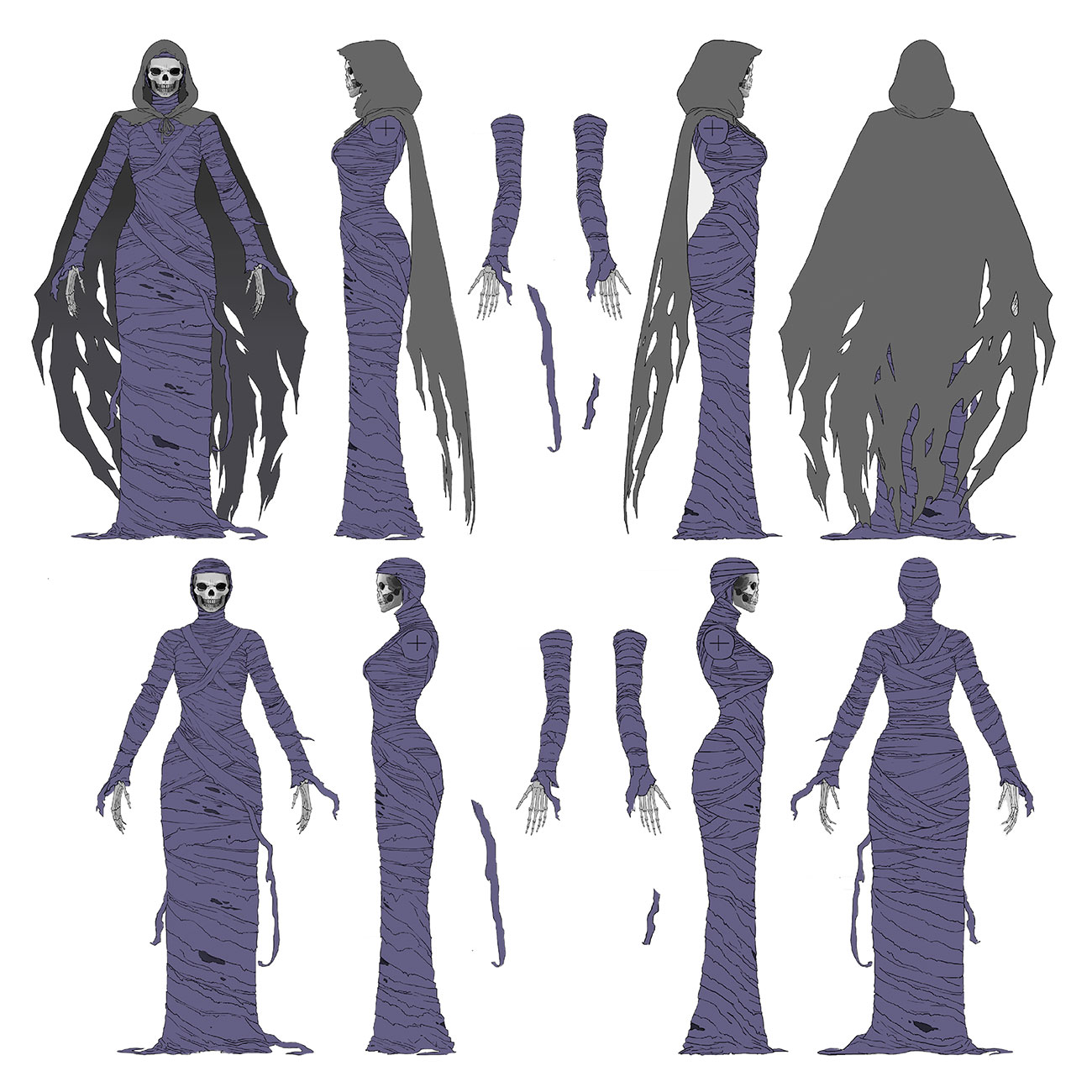 Lady Death Alt Concept Artwork from Marvel vs. Capcom: Infinite