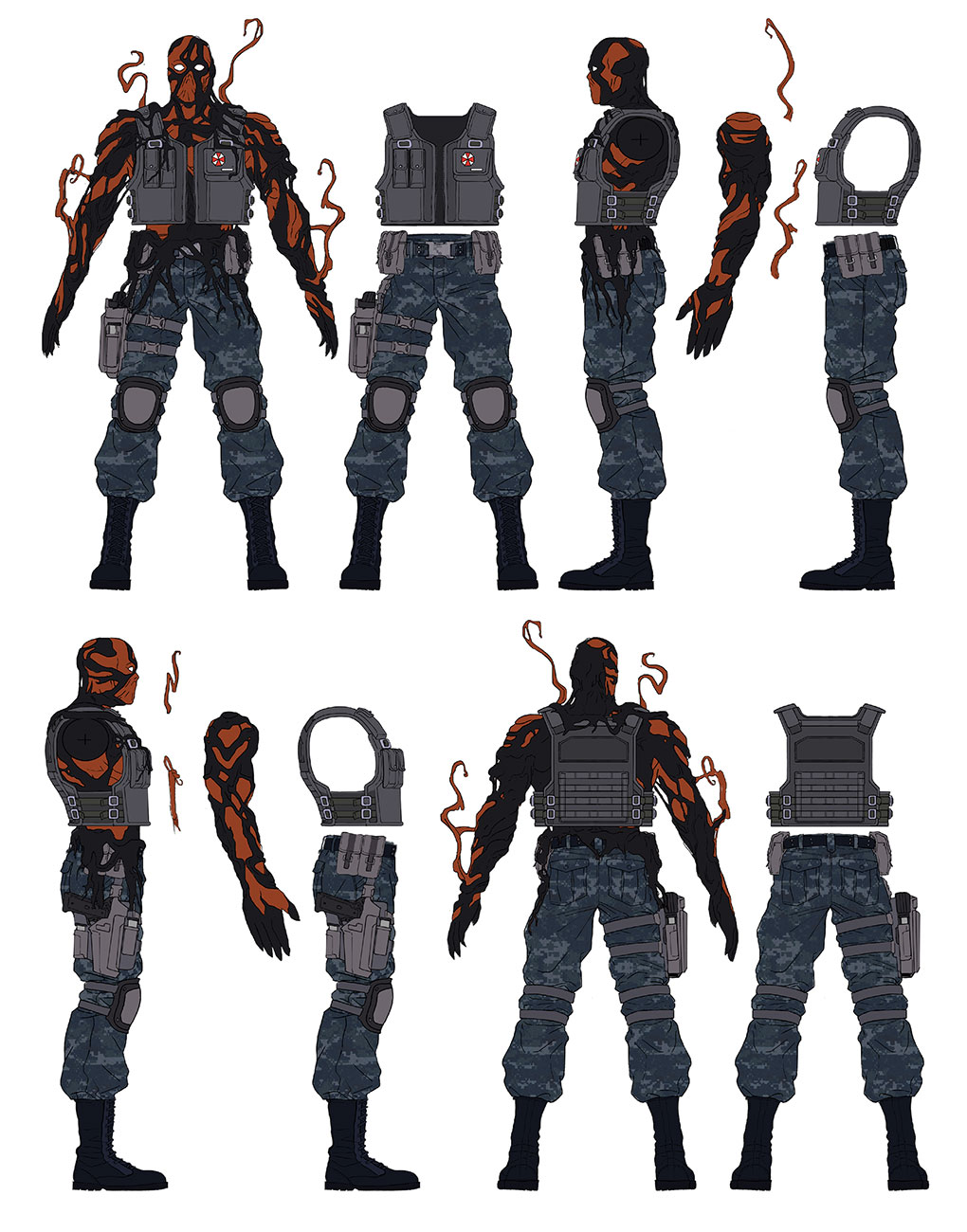 Symbiote B.O.W. Soldier Concept Artwork from Marvel vs. Capcom: Infinite