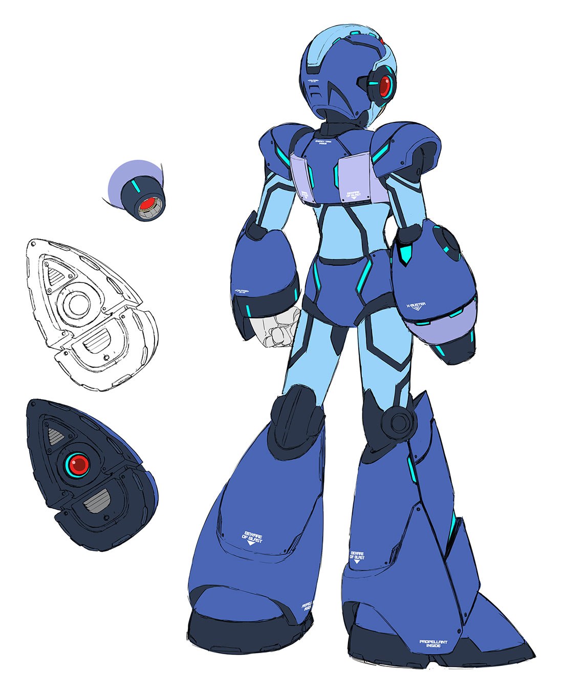 X TruForce Ver.Ke Armor Back Concept Art from Marvel vs. Capcom: Infinite