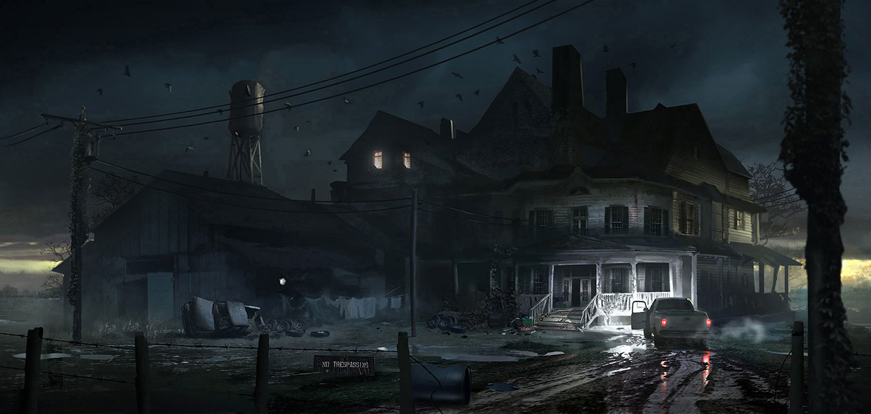 Farmhouse Concept Art from Resident Evil 7: Biohazard