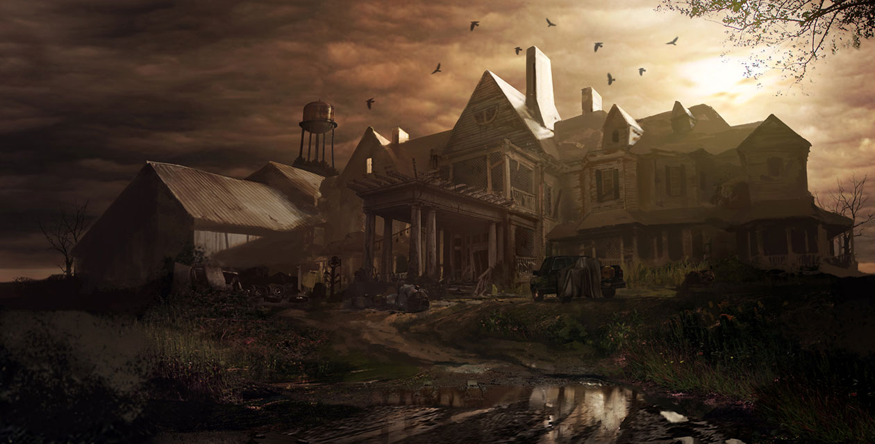 Farmhouse Concept Art from Resident Evil 7: Biohazard