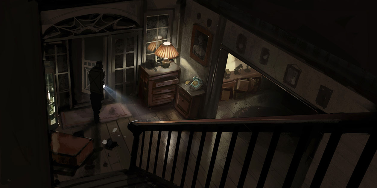 Home Entrance Concept Art from Resident Evil 7: Biohazard