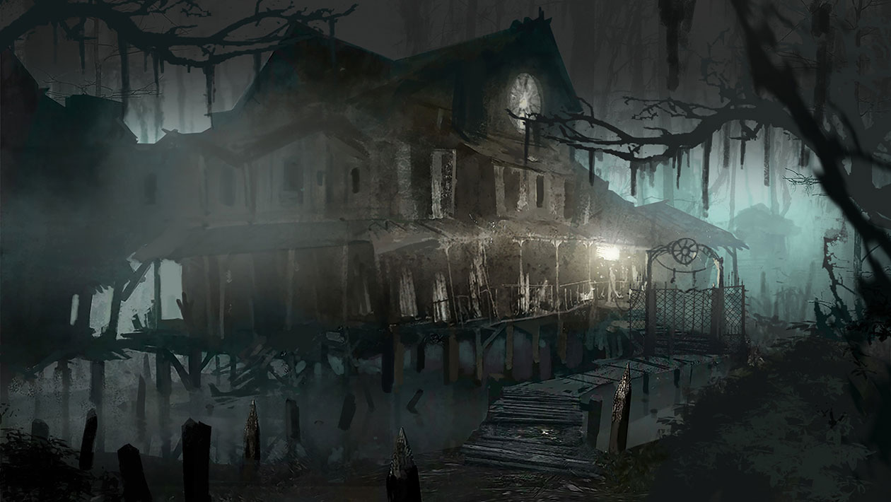 Swamp House Concept Art from Resident Evil 7: Biohazard