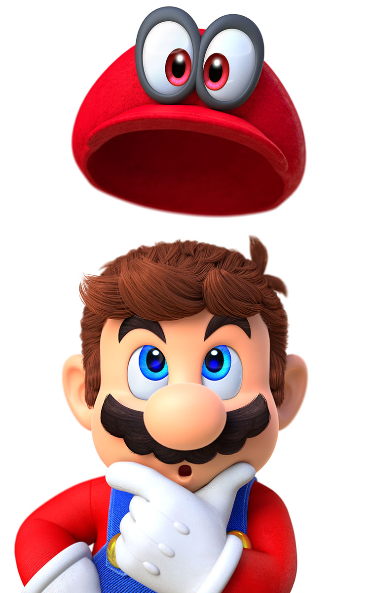 Mario & Cappy Character Art from Super Mario Odyssey