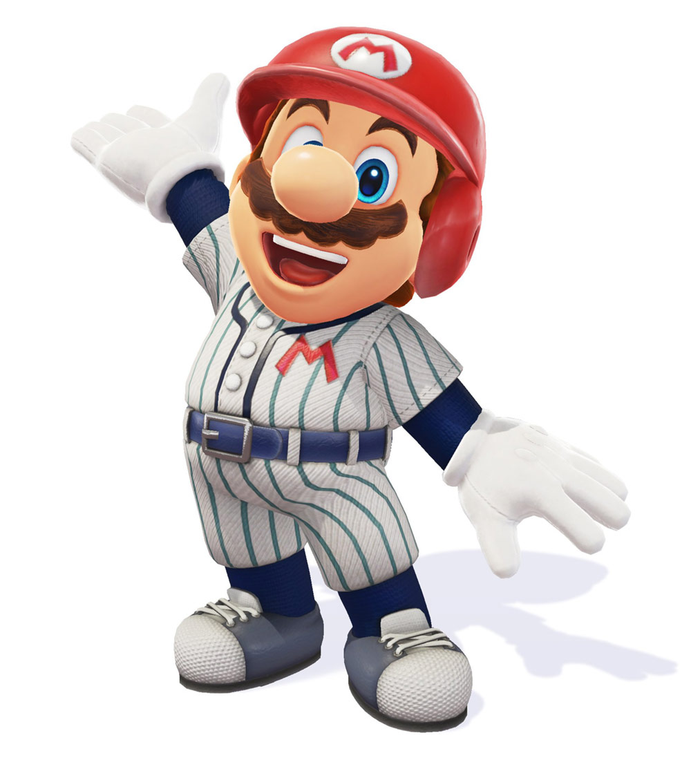 Baseball Mario Character Art from Super Mario Odyssey
