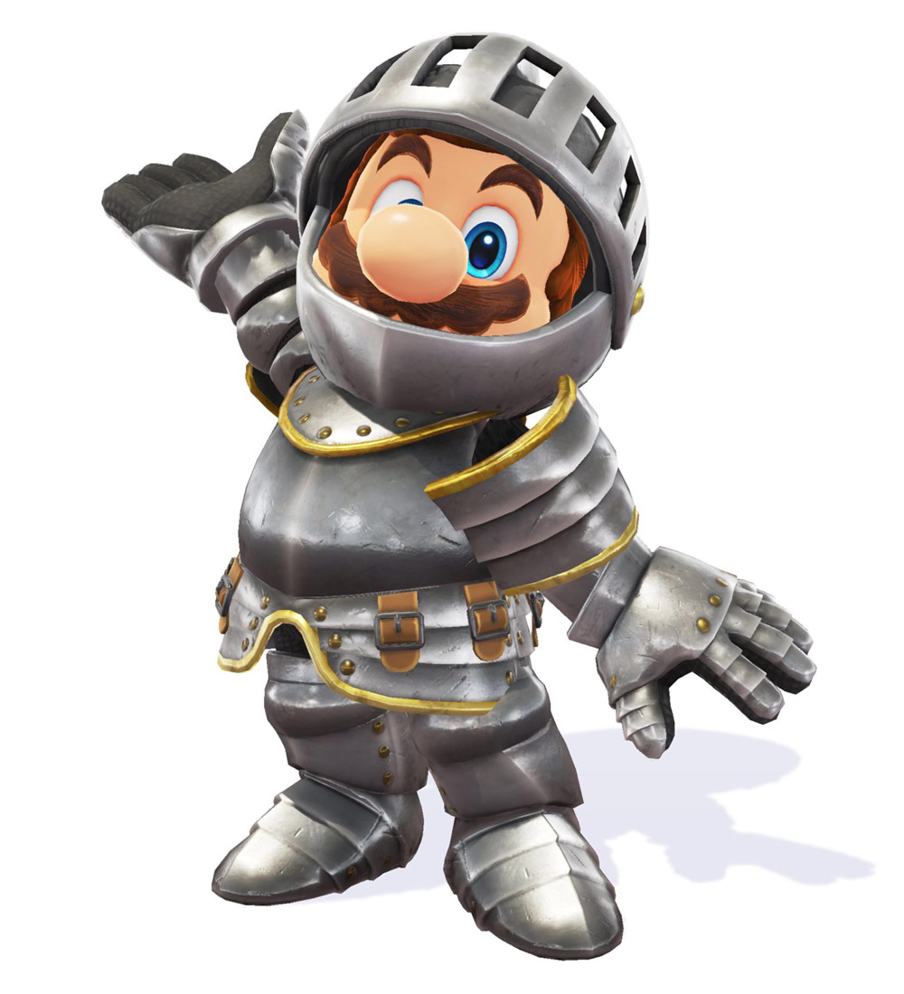 Knight Armor Mario Character Art from Super Mario Odyssey