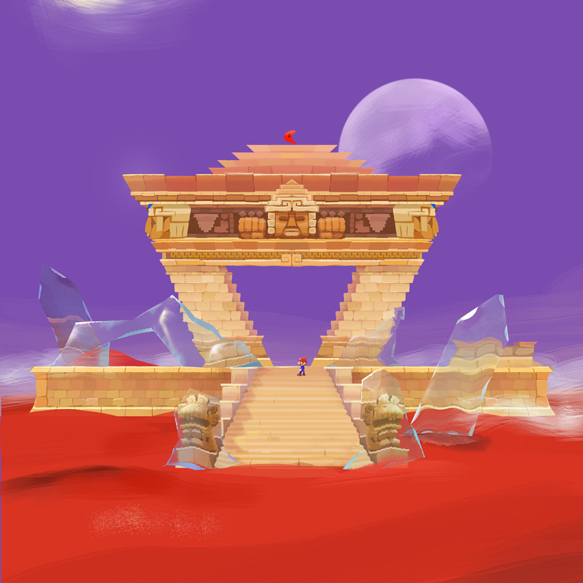 Tostarena Ruins Concept Artwork from Super Mario Odyssey