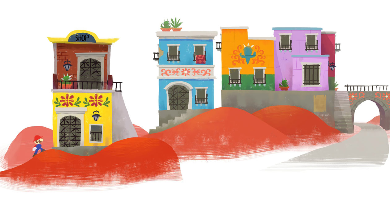 Tostarena Town Concept Artwork from Super Mario Odyssey