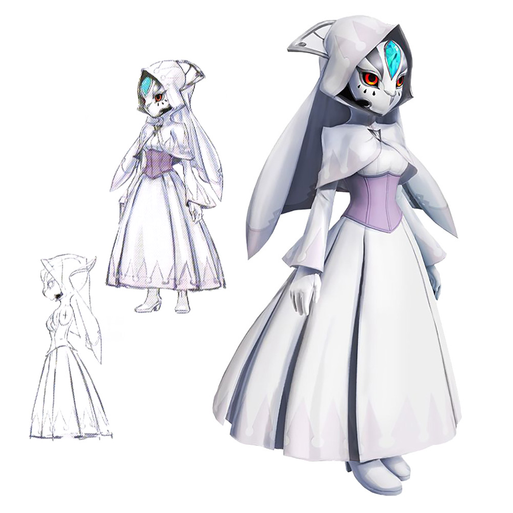 Masked Woman Character Art from World of Final Fantasy