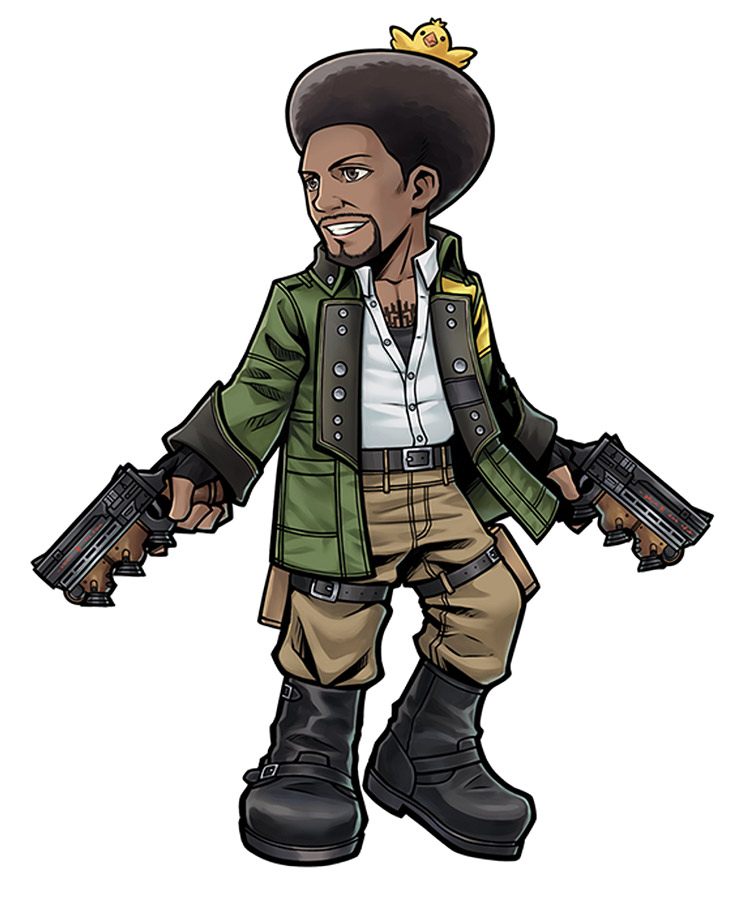 Sazh Katzroy Character Art from Dissidia Final Fantasy Opera Omnia