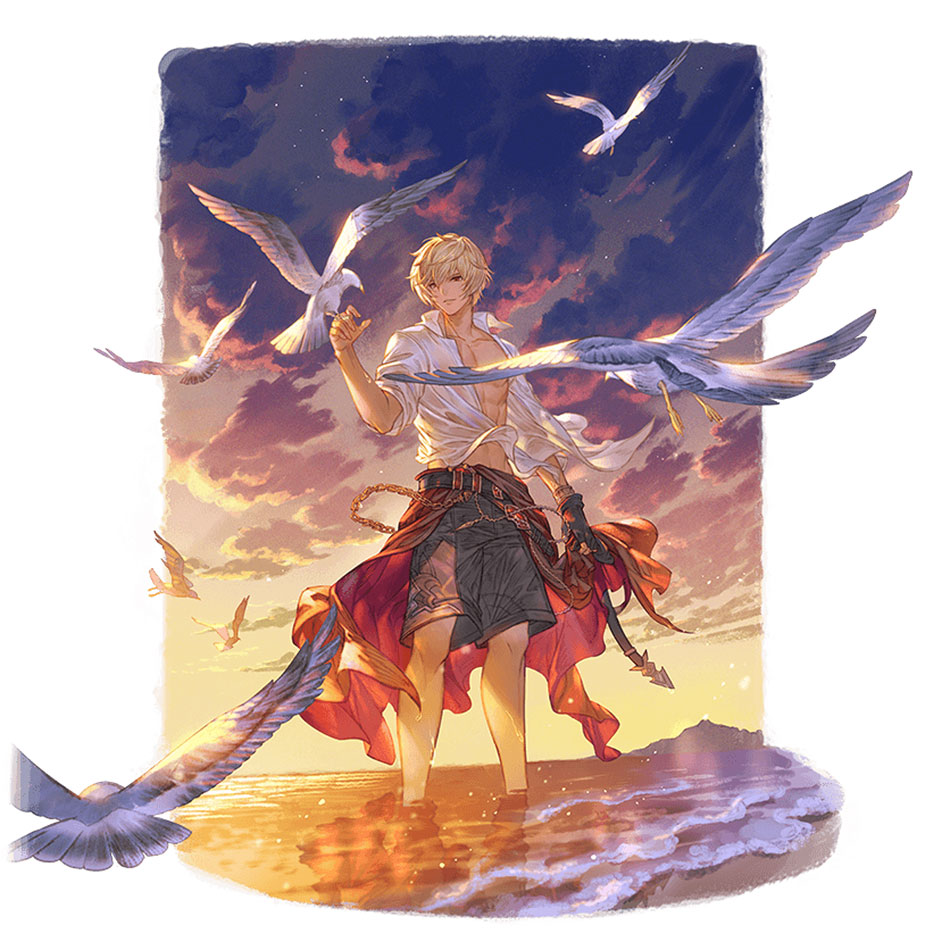 Summer Albert Illustration from Granblue Fantasy