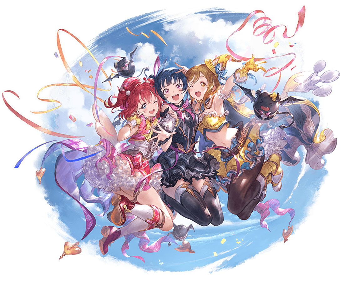 Aqours First-Years Art from Granblue Fantasy