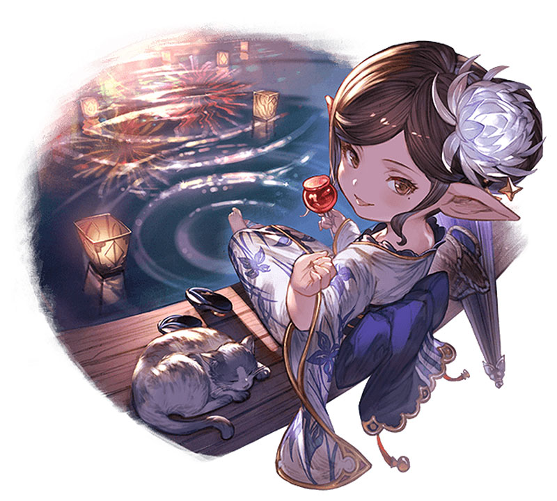 Summer Arulumaya Artwork from Granblue Fantasy