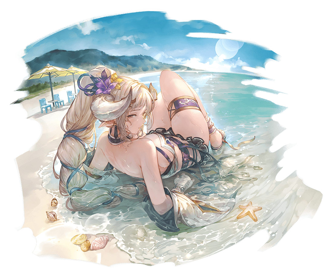 Summer Azusa Illustration from Granblue Fantasy