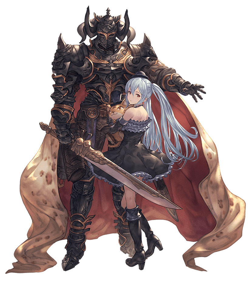 Black Knight and Orchis Art from Granblue Fantasy