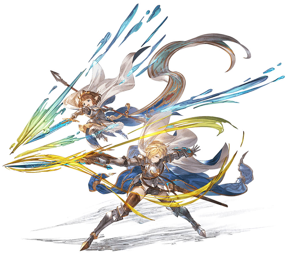 Bridgette and Cordelia, Battle Art from Granblue Fantasy