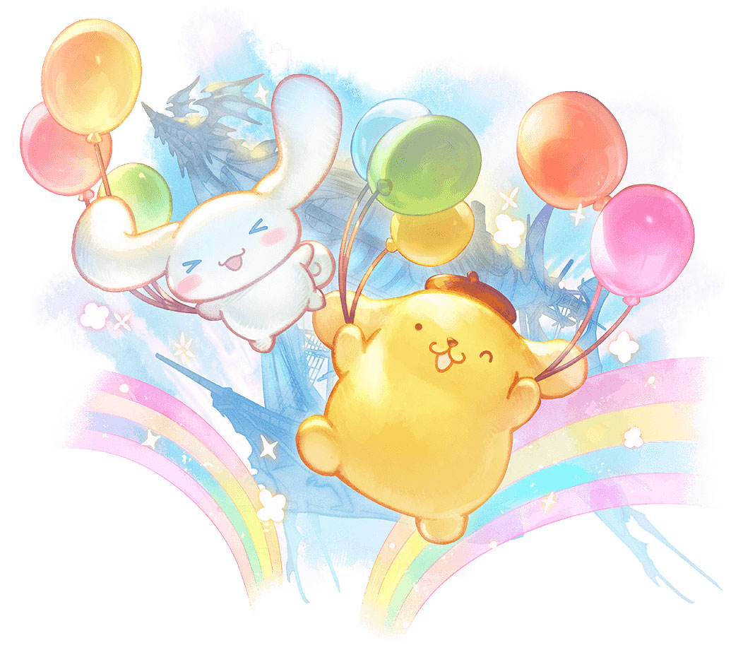 Cinnamoroll and Pompompurin Art from Granblue Fantasy