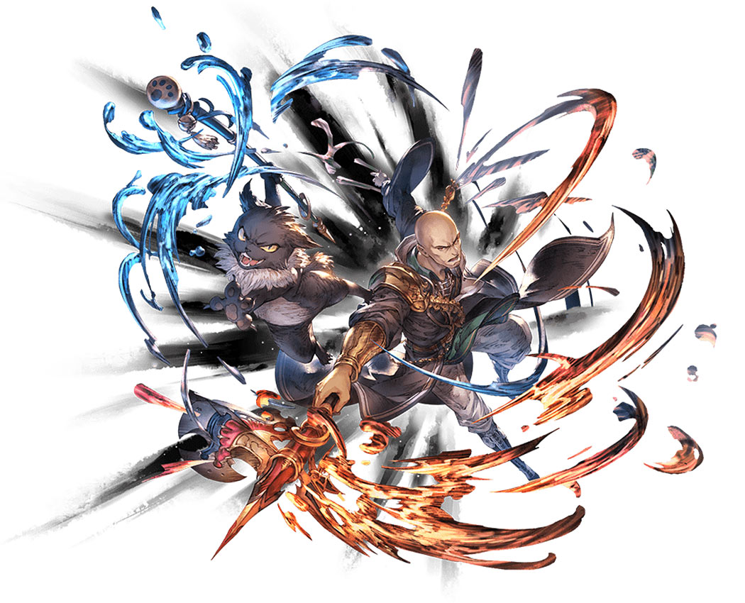 Dante and Freiheit, Battle Art from Granblue Fantasy