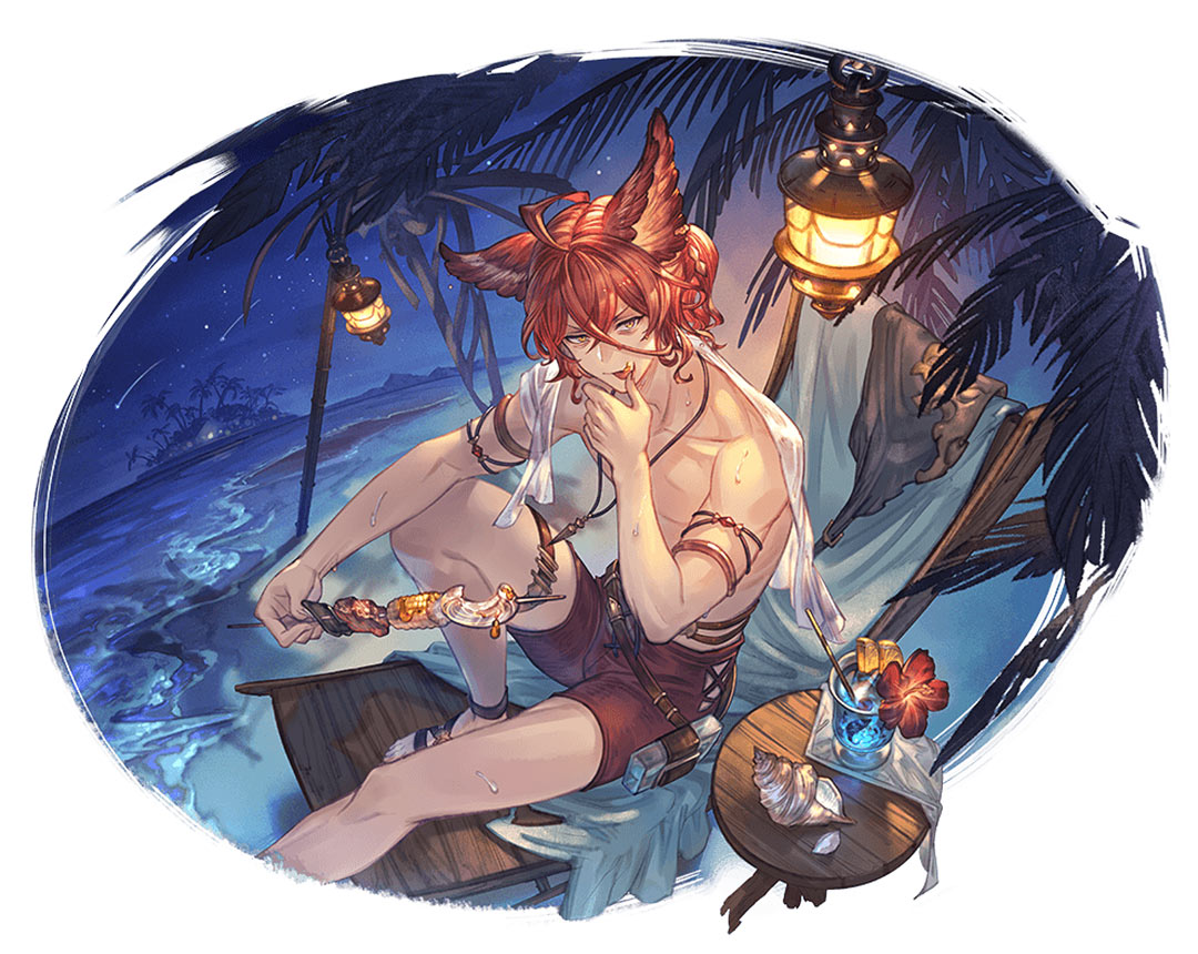Summer Elmott Illustration from Granblue Fantasy