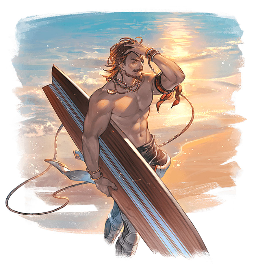 Summer Eugen Illustration from Granblue Fantasy