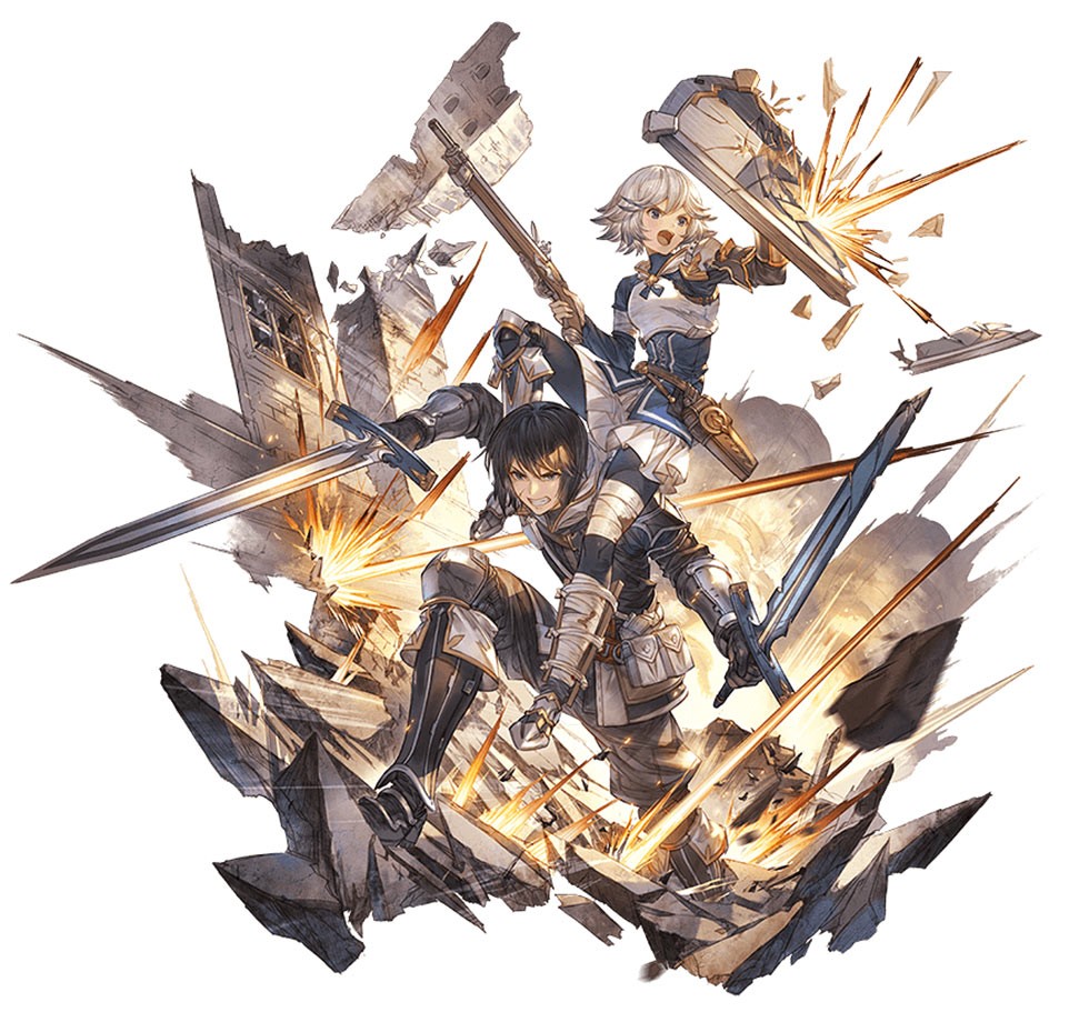 Farrah and Juri, Battle Art from Granblue Fantasy