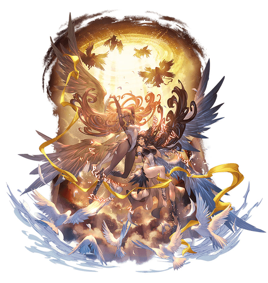 Halluel and Malluel Artwork from Granblue Fantasy