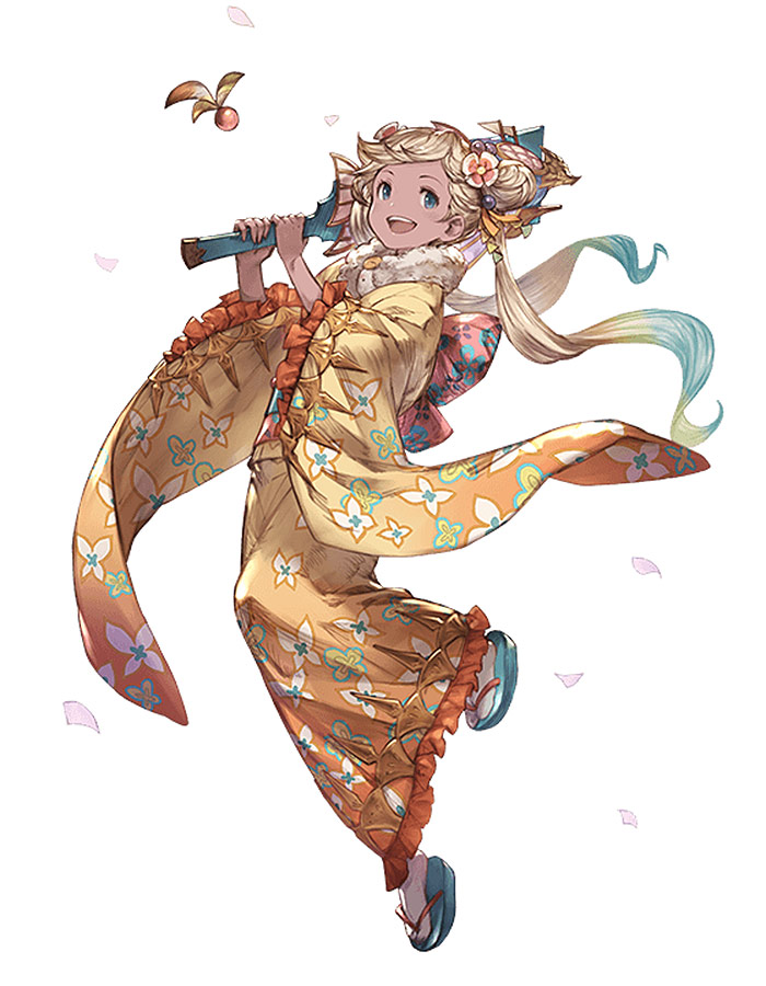 Dusk Daffodil Kimono Io Character Art from Granblue Fantasy