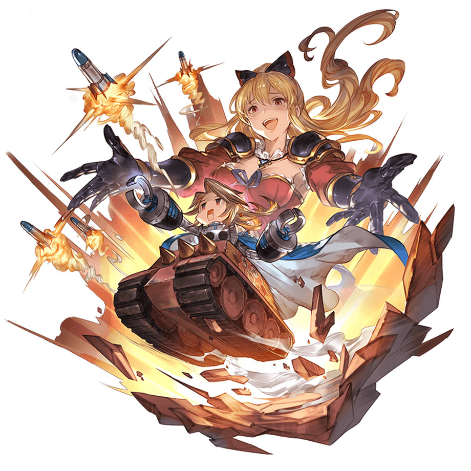 Lady Katapillar and Vira, Battle Art from Granblue Fantasy