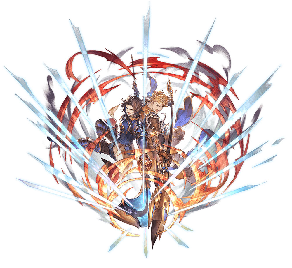 Lancelot and Vane, Battle Art from Granblue Fantasy