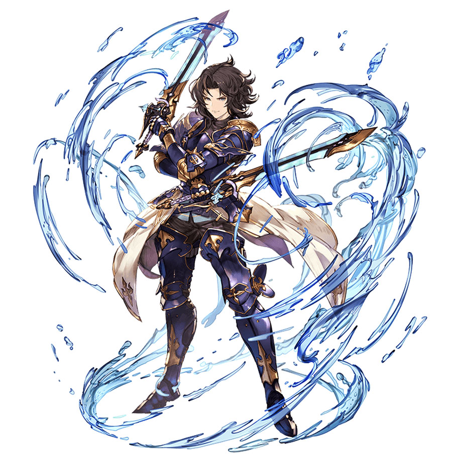 Royal Cuirass Violet Lancelot Character Art from Granblue Fantasy